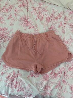 Mauve Pink Drawstring Lounge Shorts